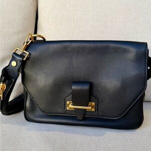 Rare TOM FORD Jennifer bag Black supple leather gold hardware shoulder bag $2990